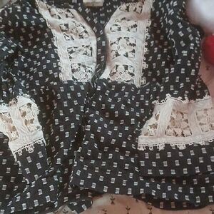 Stella Forest Crocheted Lace Patterned Blouse